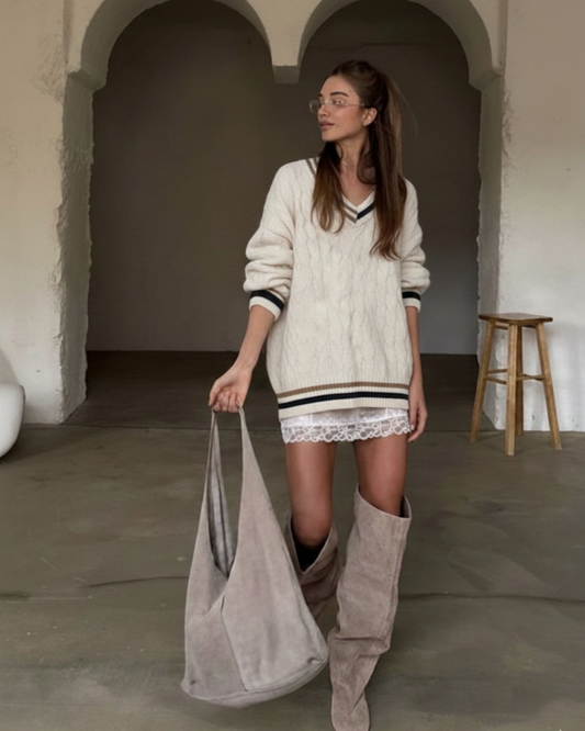 "Undone" Varsity Knit