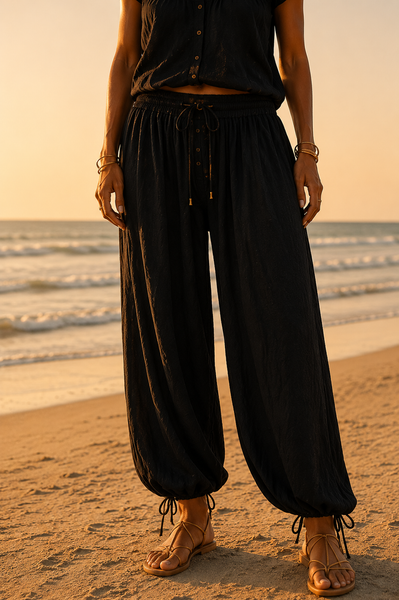 "Drift" Wide Legged Linen Trousers