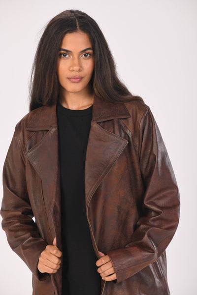 "Copenhagen" Vintage Unisex Leather Jacket