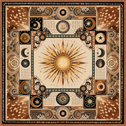 "Sunkissed" Pleated Silk Satin Bandana/Scarf