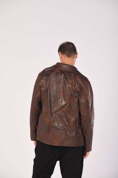 "Copenhagen" Vintage Unisex Leather Jacket