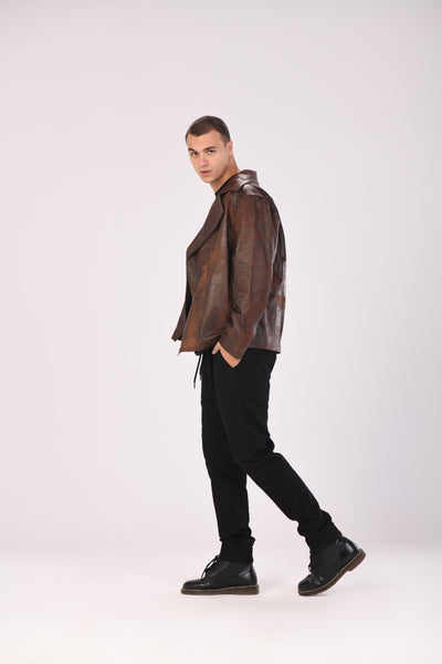 "Copenhagen" Vintage Unisex Leather Jacket