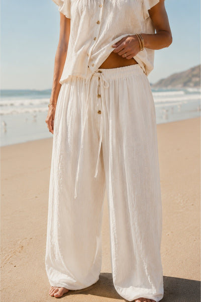 "Drift" Wide Legged Linen Trousers