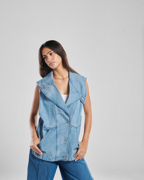 "Flow" Denim Vest