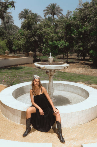 "Desert Noir" Maxi Dress