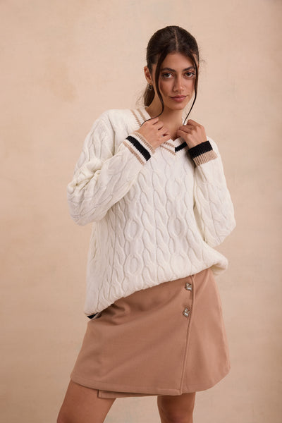 "Undone" Varsity Knit