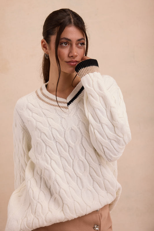 "Undone" Varsity Knit