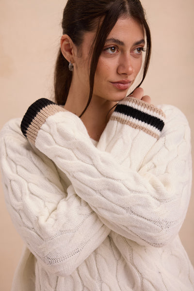 "Undone" Varsity Knit