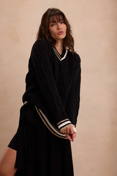 "Undone" Varsity Knit