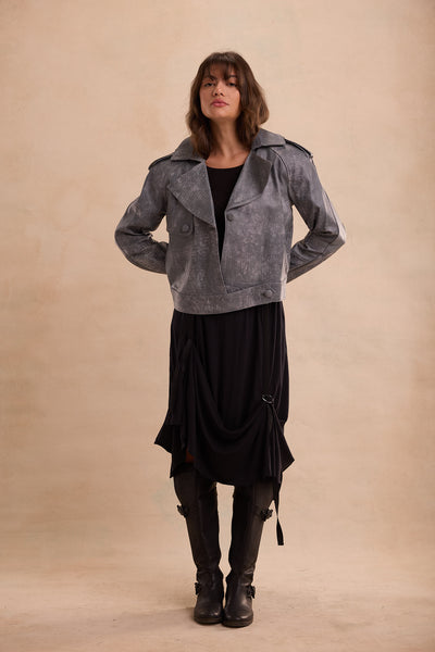 The "Iron Veil" Leather Jacket