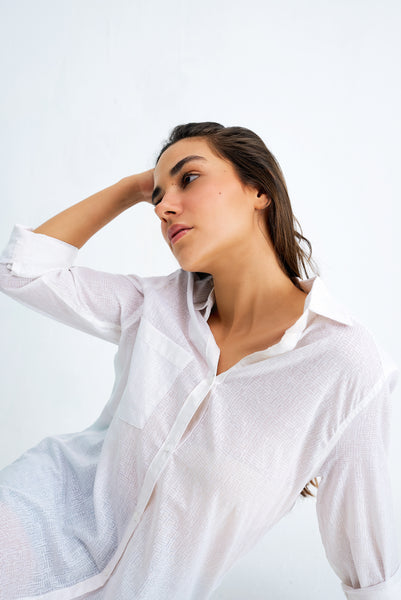 Loose Fitting Textured Shirt