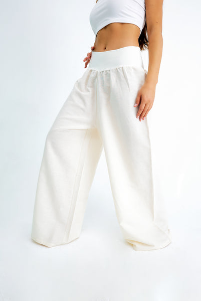 Wide Legged Linen Trousers