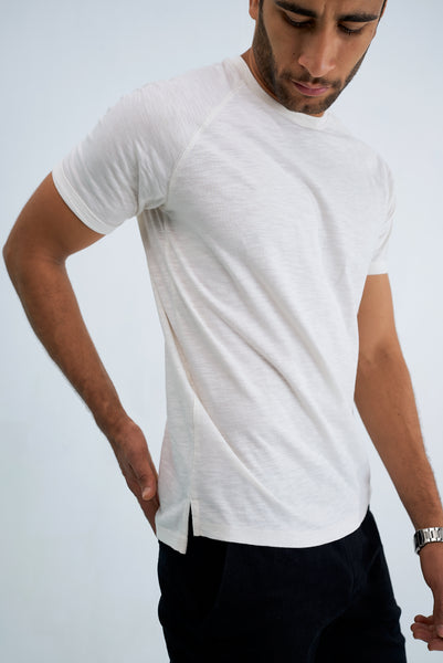 1/2 Sleeves Straight Hem Tee "Sustainable"