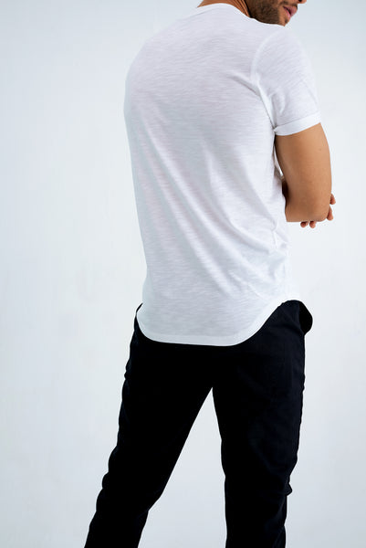 1/2 Sleeves Elongated Hem Tee "Sustainable"