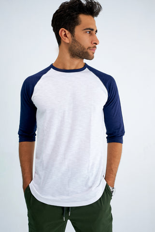 3/4 Sleeves Curved Hem Tee