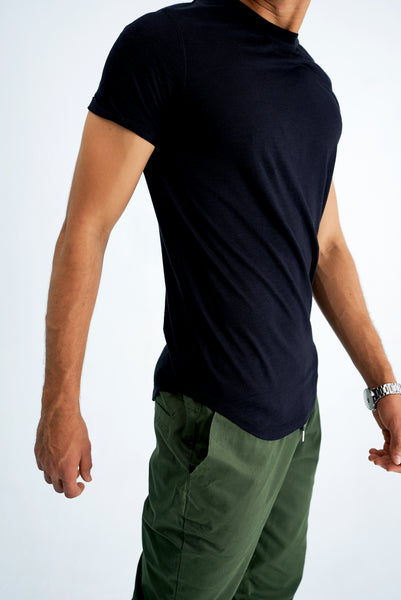 1/2 Sleeves Elongated Hem Tee "Sustainable"