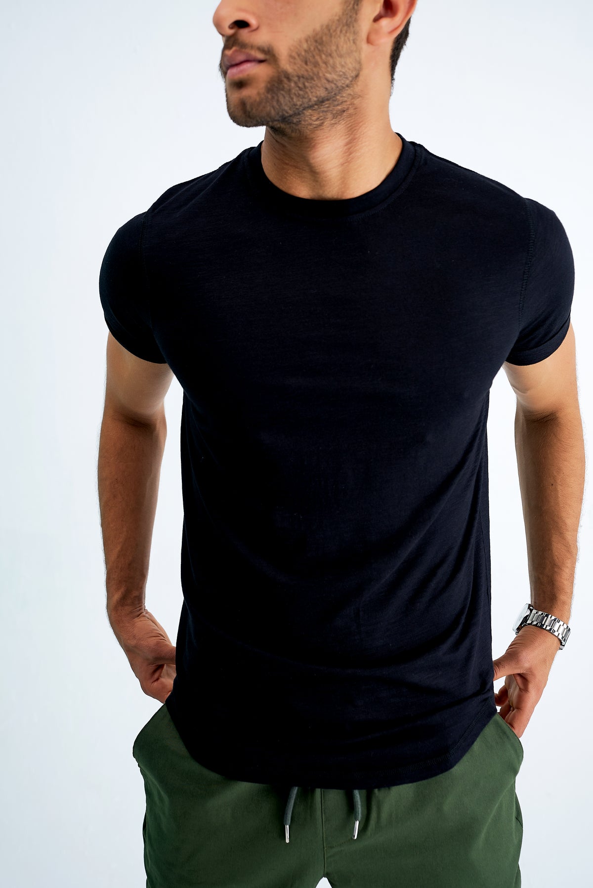 1/2 Sleeves Elongated Hem Tee "Sustainable"