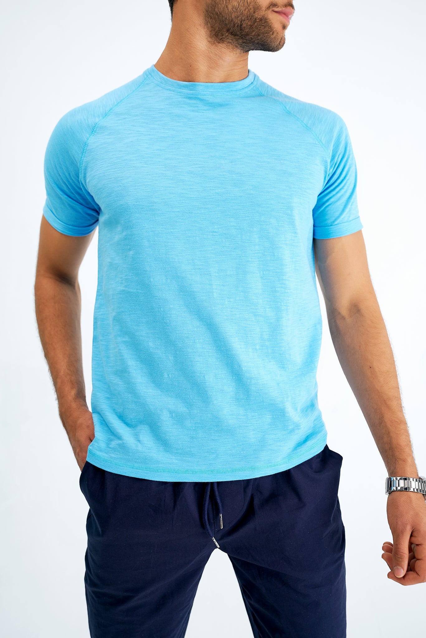 1/2 Sleeves Straight Hem Tee "Sustainable"