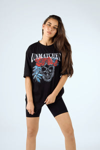 Unmatched Graphic Oversized Tee