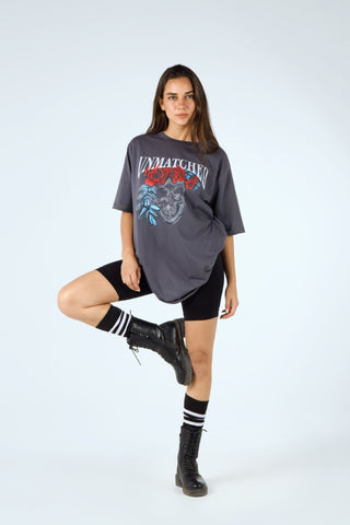 Unmatched Graphic Oversized Tee