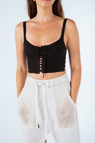 Ritmo x Caro Doss: "Lace Up" Corset Top